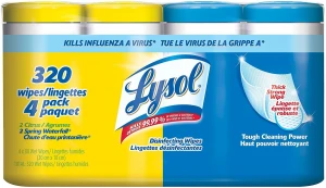Lysol wipes 4 x 80 Count