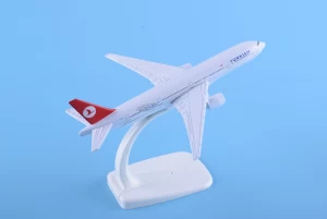 Boeing777 Metal Airplane Model Turkish Airlines Promotional Custom Logo Gift Craft Static Display 16cm