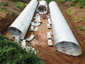 Corrugated steel road culvert pipe with Q235 steel material