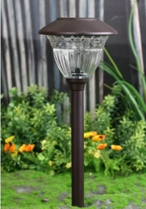 Stainless steel pathway light with glass lens