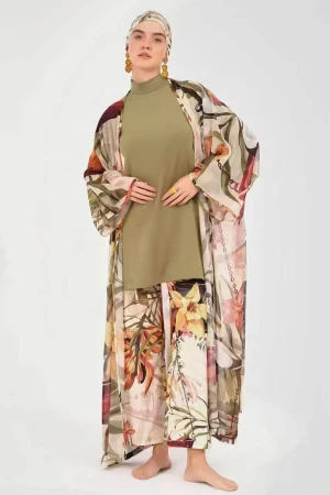 4-piece modest burkini set for Muslim women