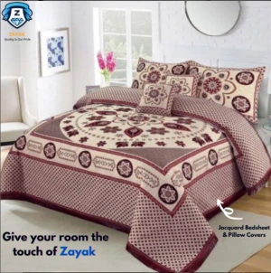 6 PC Cotton bedsheet comforter set