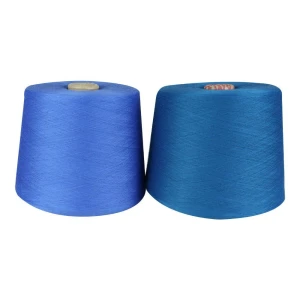 TC blended yarn 65/35 spun polyester cotton melange yarn dyed for knitting