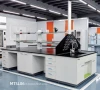 All Steel Laboratory Bench with Modular Storage and Wet Dry Work Area Design