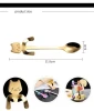 Stainless Steel Coffee Spoon Lovely Cute Cat Shape Teaspoon Dessert Snack Scoop Ice Cream Mini Spoons Tableware Kitchen
