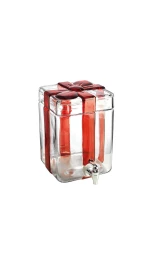 Glass Beverage Dispenser with Spigot for Juice and Party Drinks