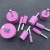 Import Ware 20Pcs Pink 14 Shank Cylindrical Red Corundum Grinding Heads Abrasive Mounted Stone Grinding Wheel Head Rotary Tool from China