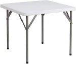 Factory Direct Sale Cheap Square Granite White Plastic Folding Table | Waterproof | Impact and Stain Resistant