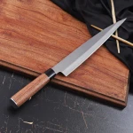 Professional Japanese Yanagiba Knife – Stainless Steel with Wooden Handle