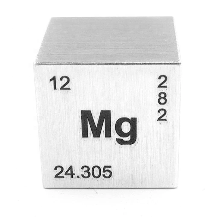 10 X 10 X 10mm 6-Sided Finishing Double-Sided Engraved Metal Ruthenium Cube Periodic Table Of Elements Cube (RU 99.95%)
