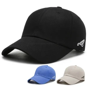 100% Cotton Plain Sports Dad Hats Blank Fitted 6 Panel Baseball Caps for Adults