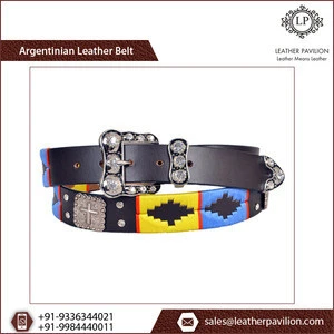 100% Genuine Leather Wholesale Argentinian Polo Belt