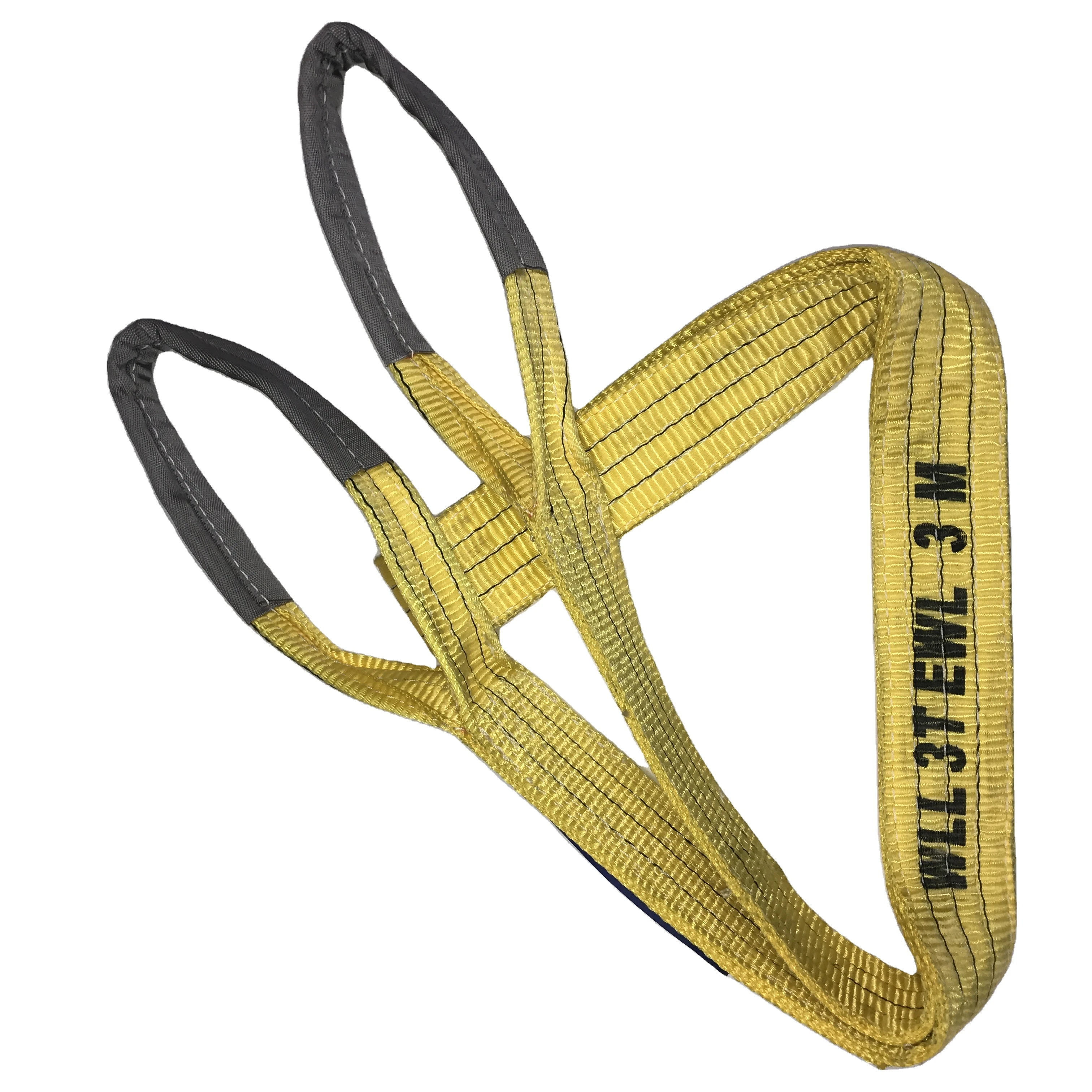 10Ton Polyester webbing Sling Belt Color Code Flat Braided lifting slings