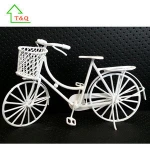 1:12 Doll's House Dollhouse Metal White Wire miniature bicycle