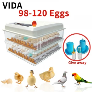 120 eggs fully automatic chicken  eggs incubator quail goose guinea bird egg hatcher household incubators  for sale