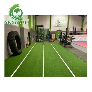 15mm Green Polypropylene Curly Fibers Artificial Grass For Gym Turf