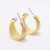 Import 18k Real Gold Plated High Quality Fashion Trendy Women Jewelry Wire Big Hoop Earrings from China