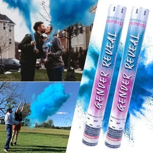 2 Pink and 2 Blue 30cm Boomwow Baby Gender Reveal Party Supplies Colour Smoke Powder Confetti Cannon