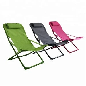 2018 best outdoor patio furniture aluminum frame pink plastics mesh back lightweight portable folding beach chair (L231)