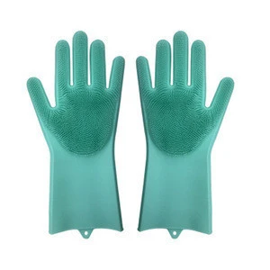 2019 Magic Dishwashing Heat Resistant Glove Kitchen Tool Reusable Silicone Dish Washing Household Gloves