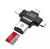 Import 2019 wholesale Metal mini 4 in 1 OTG Smart TF SD Memory Card Reader for office from China