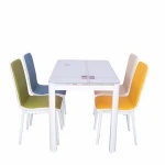 2020 hot sale Modern simple family dining room rectangular table  fabric dining table set