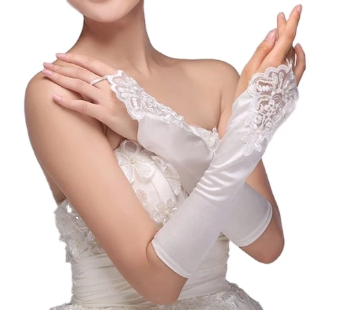 2020 new fashion elegant long bridal hand gloves wedding fingerless