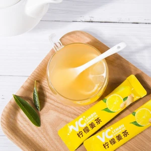 2020 New Instant Solid Drink Lemon Ginger Tea Granules Crystals