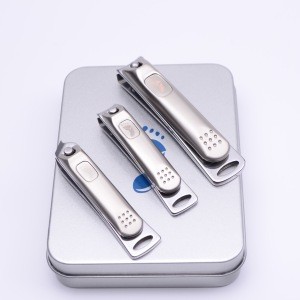 2020 Premium Stainless Steel 3Pcs Ingrown Thick Wide Jaw Large Small Curved Nail Clippers Pair Kit in Tin Box export Amazon