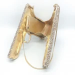 2021 Customized full diamonds Personalized handbag women rhinestone wedded party Gun shape diamond evening bag clutch purse
