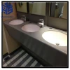 2021 Solid Surface round hospital wall hung basin design artificial stone OEM gray toilet Wash Basins