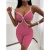 Import 2021 Summer Colorful Summer Women One Piece Jumpsuit Bodycon Skinny Short Romper One-piece Women Clothing from China