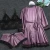 Import 2021 Summer Stain Lace Sleepwear Bathrobe Women 3 Piece Loungewear Sets from China