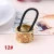 Import 2022 New Design Girls Decorative Metal Leopard Print Plated Round Square Metal Girl Ponytail Holder Elastic Hair Tie from China