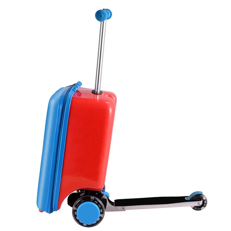 20inch Foldable Multifunctional kids Luggage Scooter Ride-on Travel Trolley Luggage for Travel, School, Business