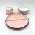 21cm Pink Ceramic Round Dishes 3 Compartments Plate Separation Plate Feature Divisions Plate Keep Health Ratio Per Meal