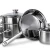 24CM Induction Stainless Steel Frying Pan With Glass Lid