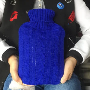 2L Winner Odorless Recyclable Thermoplastic Hand Body Hot Water Bottle Warmer With Knit Cover