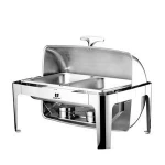 2x1/2 GN pan gold plated leg roll top stainless steel chafing dish food warmer