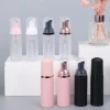30ml-100ml Frosted White Pink Blue Foam Pump Bottles Pet Facial Cleanser Foaming Soap Bottle