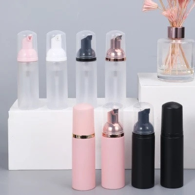 30ml-100ml Frosted White Pink Blue Foam Pump Bottles Pet Facial Cleanser Foaming Soap Bottle