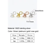 3/4mm S925 Sterling Silver Pendant Bails Pearl Pin Beads  for Necklace Making DIY Connectors Jewelry Findings & Components