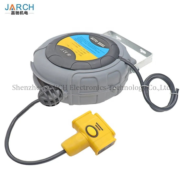 3~8m Small Retractable Cable Reel Electric Extension Spring Driven Power Cord Reels