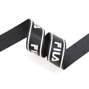 38mm Custom Jacquard Logo Recycled Nylon Woven Webbing Band Logo Nylon Webbing Strap For Backpack