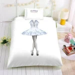 3D cartoon style police men dog printed bed cover set ready to ship
