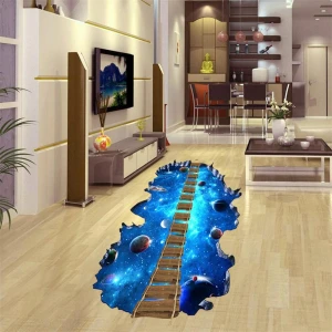3d Cosmic Space Wall Sticker Galaxy Star Bridge Home Decoration for Kids Room Floor Living Room Wall Decals Home Decor