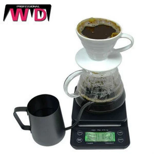 3kg 0.1g profession Coffer Scale Drip Coffee Timer Electronic Kitchen scale Bar Food weight Scale Balance