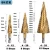 Import 3Pcs Spiral Step Drill Bit Set with Automatic Spring Loaded Center Punch Power Tools Cone Titanium Coated Metal from China