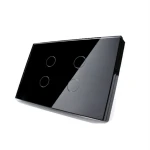 4 gang  rectangular  smart touch WIFI wall switch electric for digital home appliance