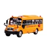 4 wd medium school bus with light, towing truck model toy truck with light